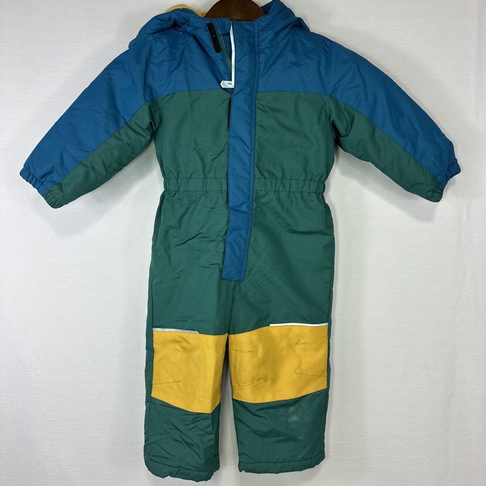 Swiss Tech Color Block Snowsuit Kids size 2T Fleece Lined Hooded